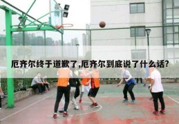 厄齐尔终于道歉了,厄齐尔到底说了什么话?