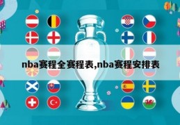 nba赛程全赛程表,nba赛程安排表