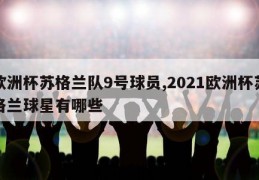 欧洲杯苏格兰队9号球员,2021欧洲杯苏格兰球星有哪些