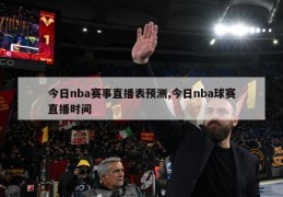 今日nba赛事直播表预测,今日nba球赛直播时间