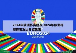 2024年欧洲杯赛程表,2024年欧洲杯赛程表及比分结果表